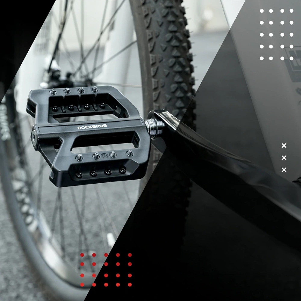 Rockbros RK01 nailoniniai dviračio pedalai, juodi
