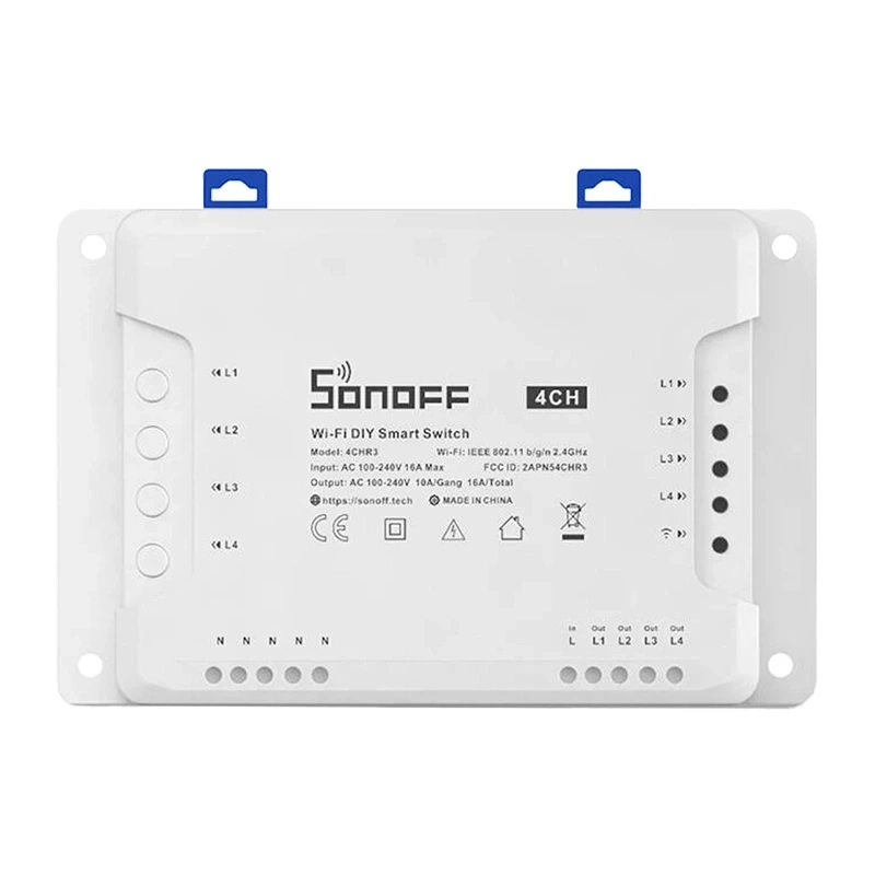 Sonoff išmanusis 4 kanalų Wi-Fi jungiklis 4CHR3