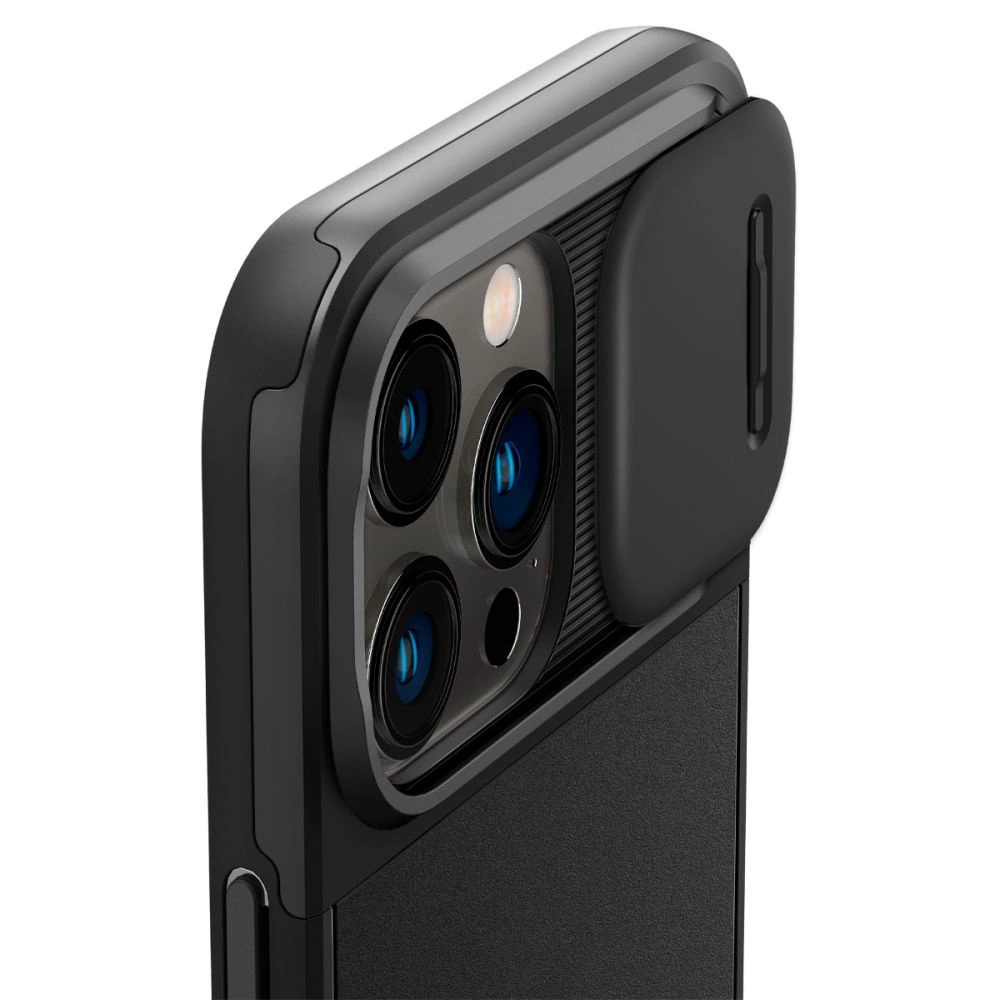 Spigen Optik Armor MagSafe dėklas telefonui iPhone 14 Pro Max, juodas