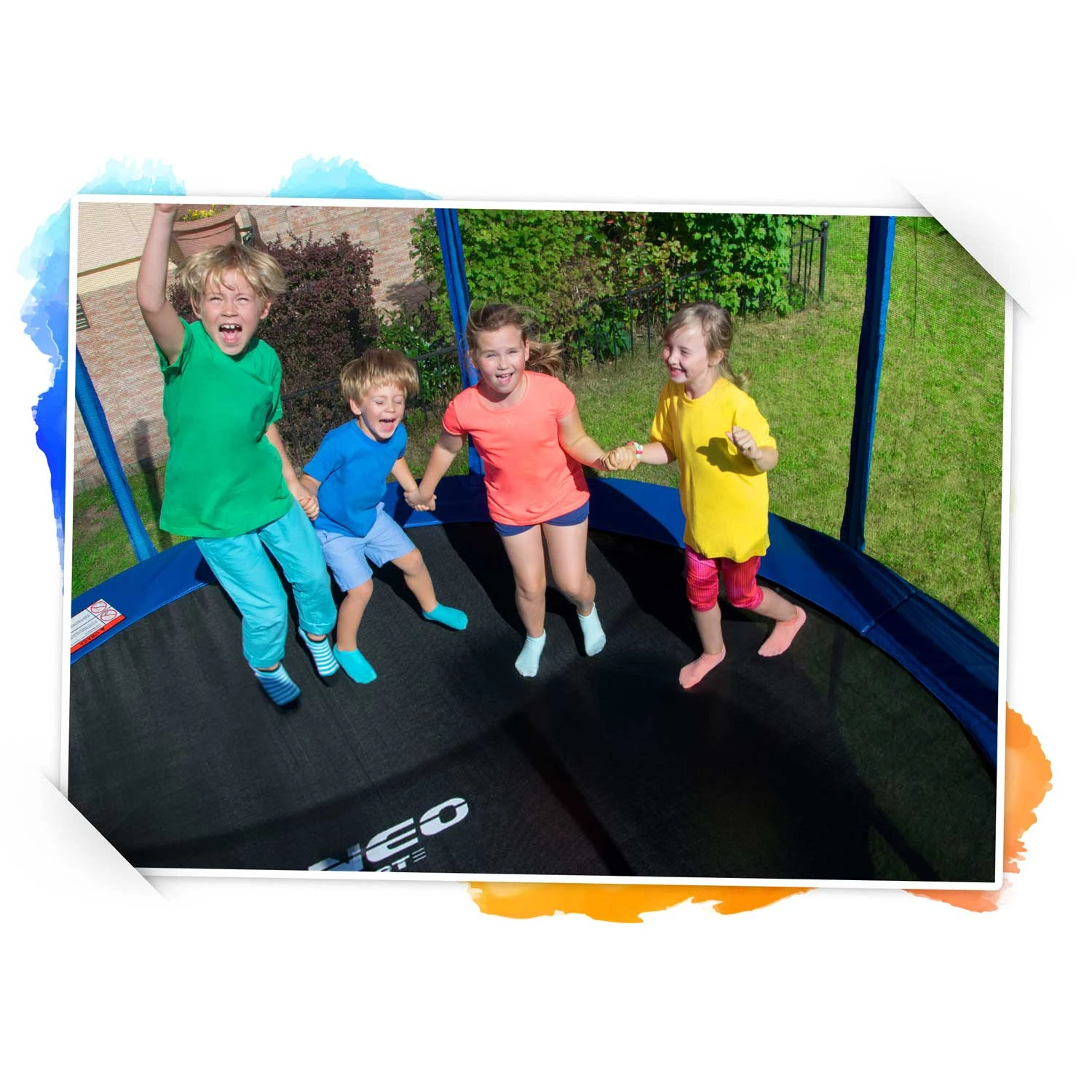 Neo-Sport NS-08W181 Garden Trampoline with Inner Net and Ladder, 252 cm