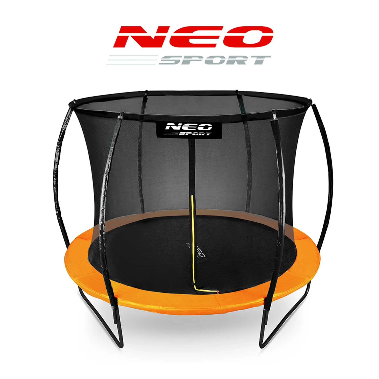 Neo-Sport NS-08C201 sodo batutas su vidiniu tinklu 252 cm (8ft), oranžinis