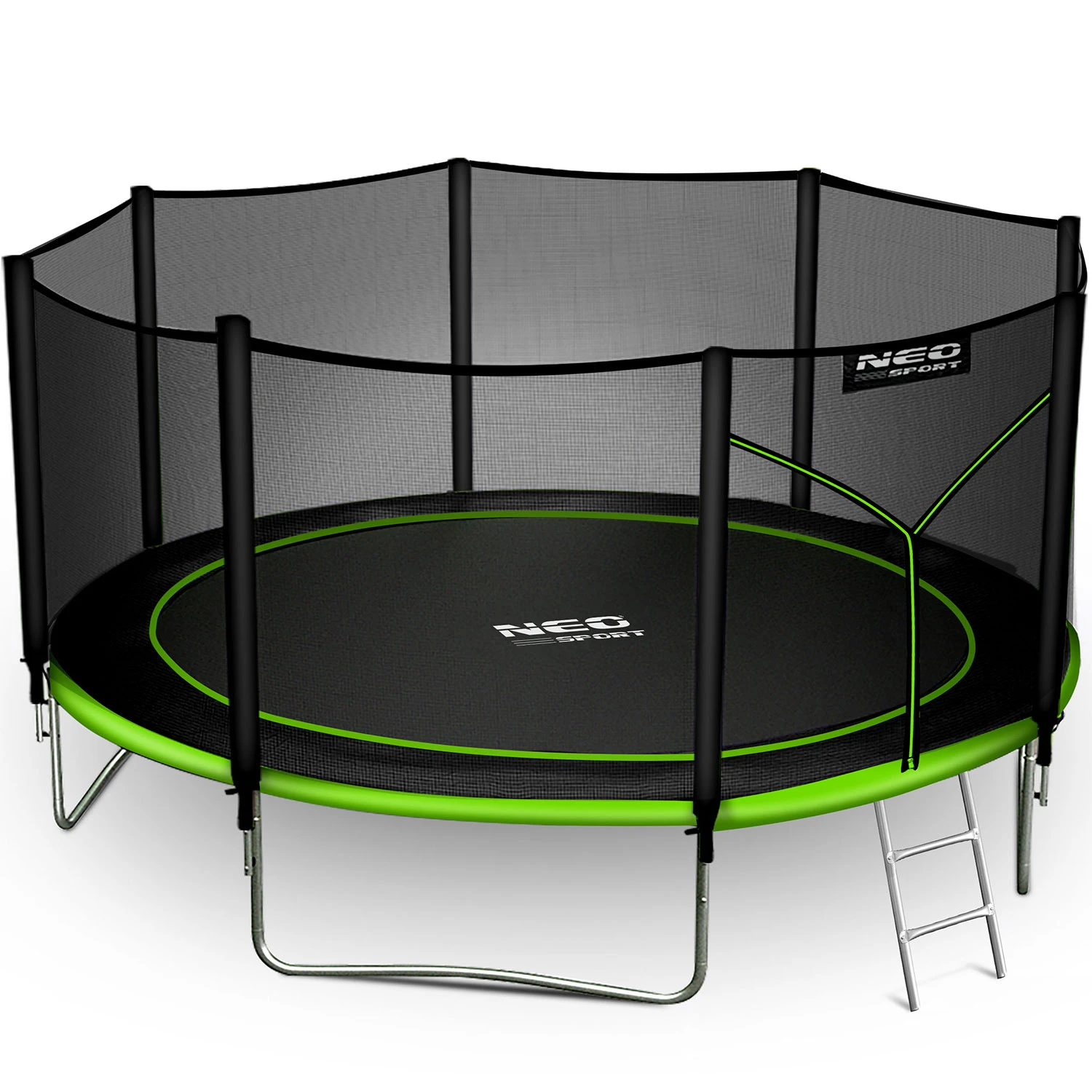Neo-Sport NS-14Z231 Garden Trampoline with Outer Net and Ladder, 435 cm