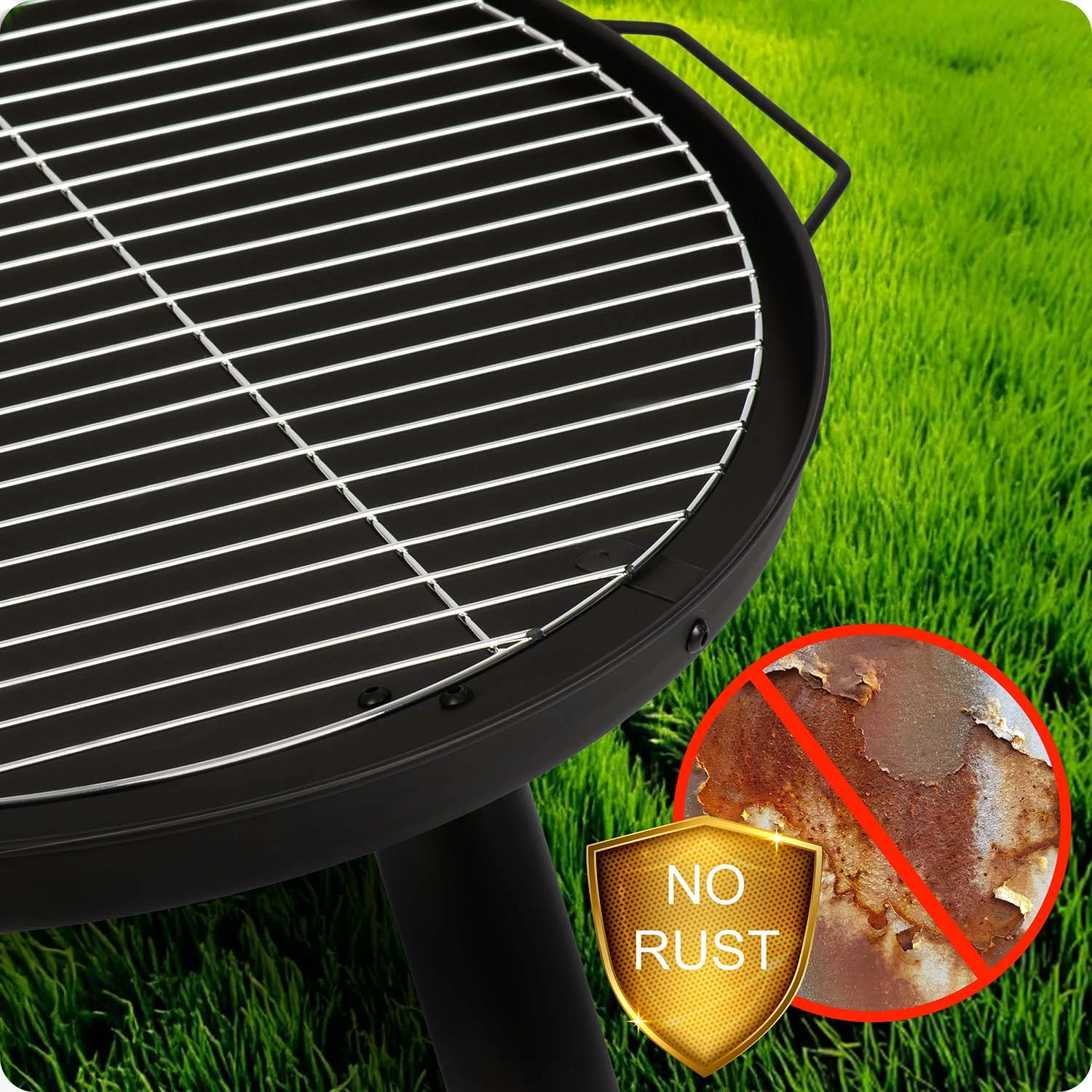 Berdsen BD-881 Garden Fire Pit with Grate 60 cm Black