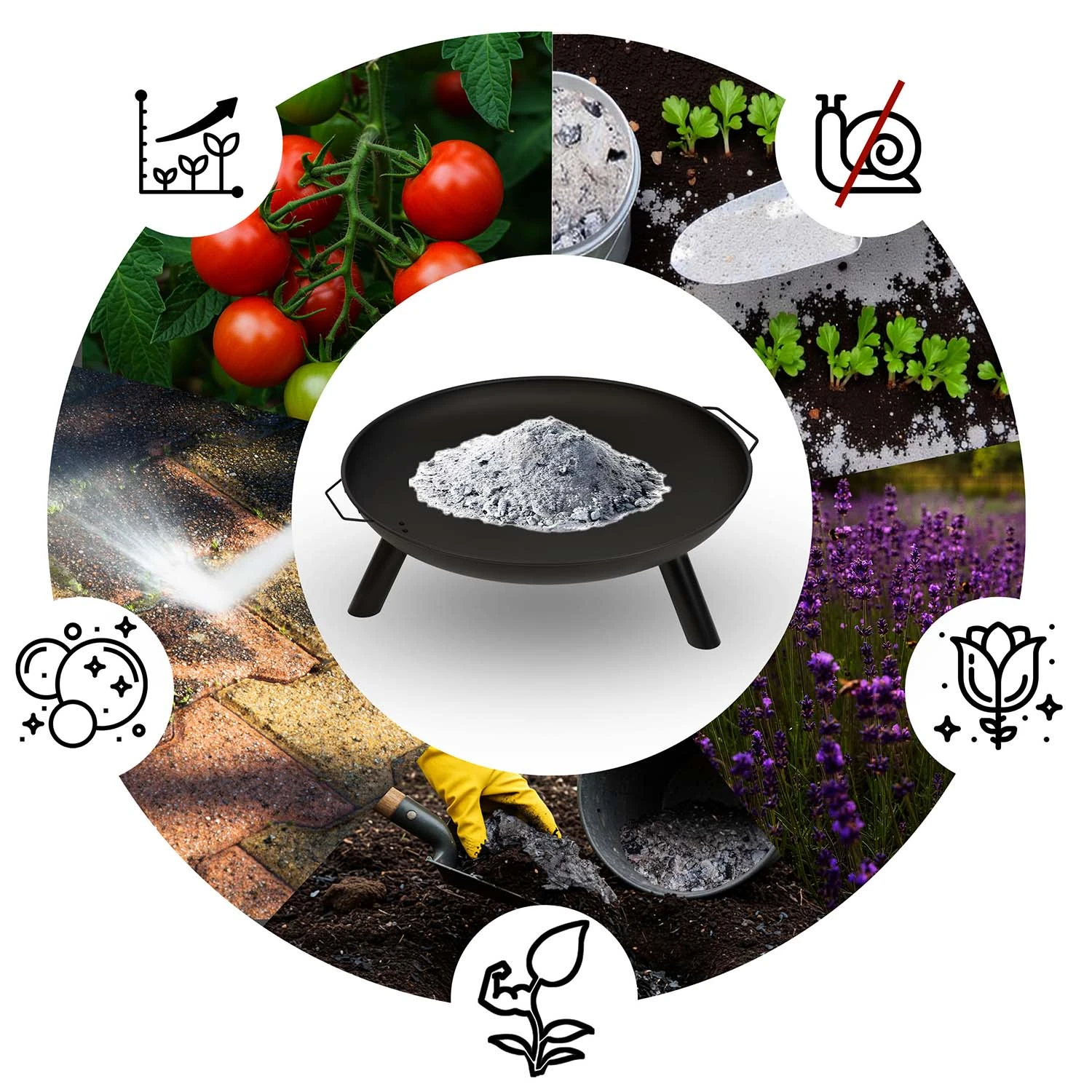 Berdsen BD-881 Garden Fire Pit with Grate 60 cm Black