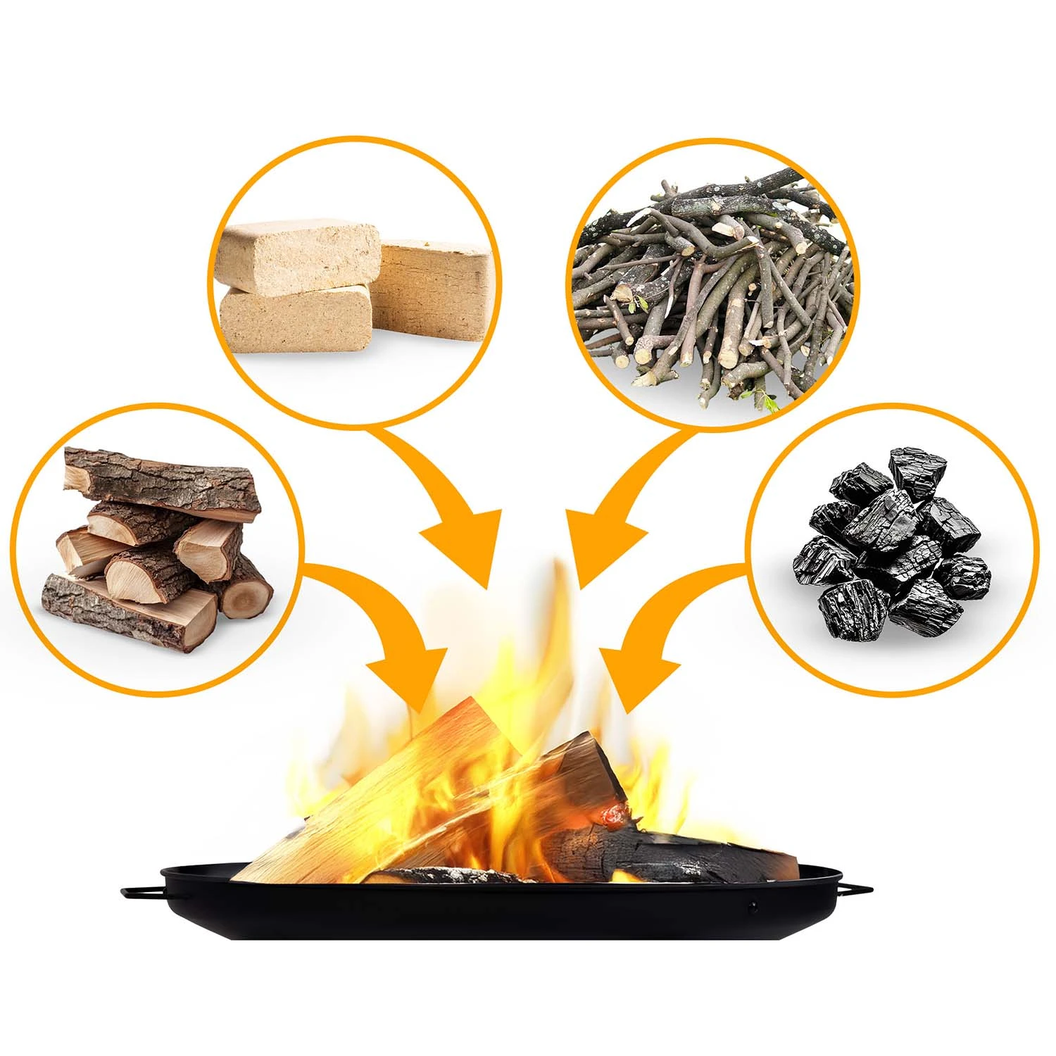 Berdsen BD-881 Garden Fire Pit with Grate 60 cm Black