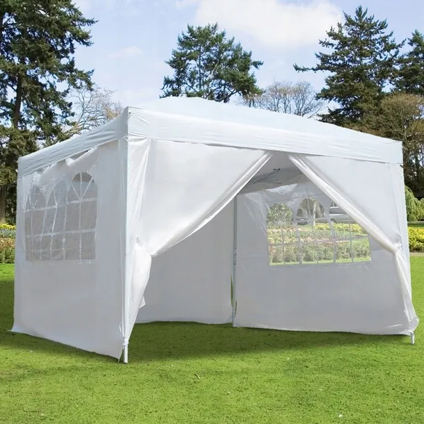MultiGarden sodo pavėsinė 3x3 m su 4 sienomis, balta