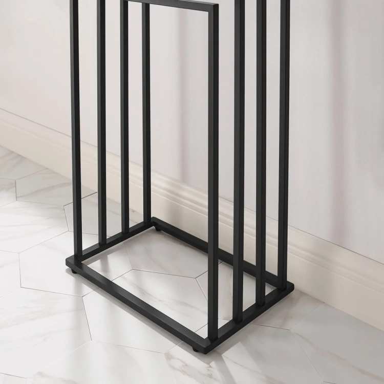 Free-Standing 4-Tier Towel Rack, Matte Black
