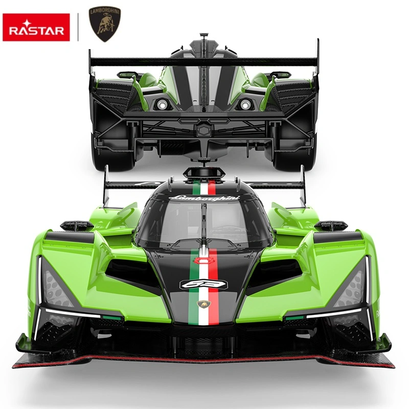 Rastar Lamborghini SC63 LMDH RC radijo bangomis valdomas automobilis 1:14, juodas/žalias