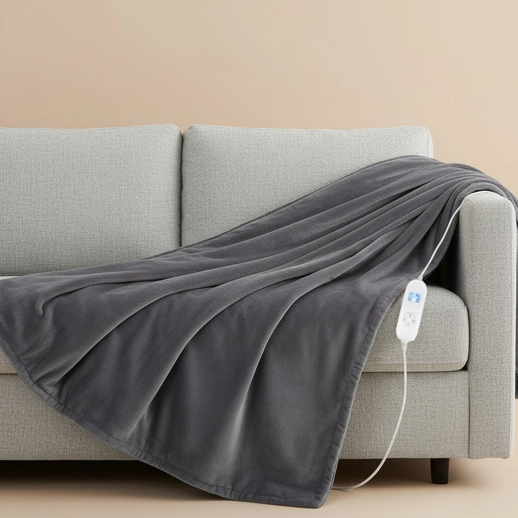 Double-Sided Electric Blanket 120x160 cm with Remote and Temperature Control