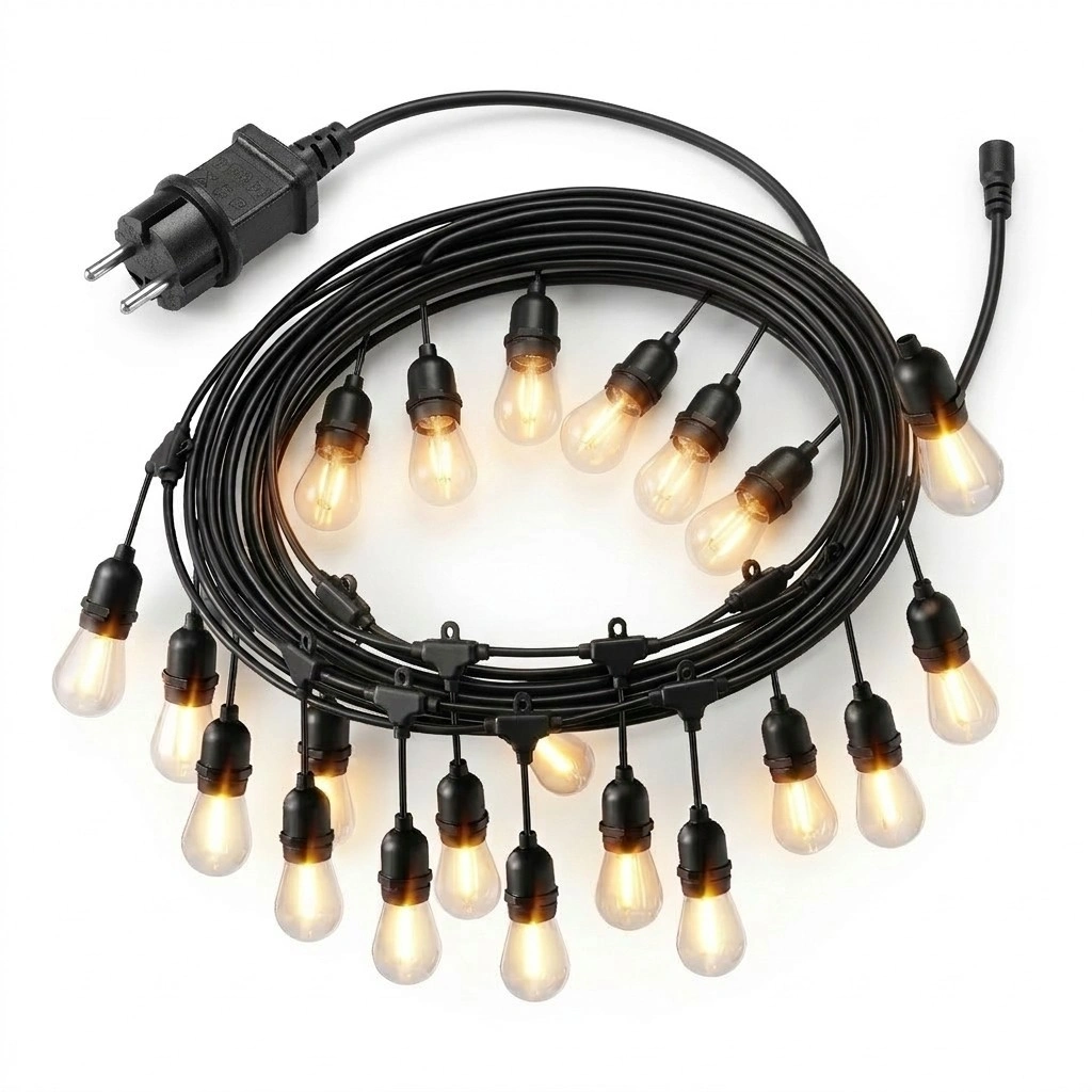 Lauko LED girlianda 20 m, 20 lempučių, 9W, sujungiama