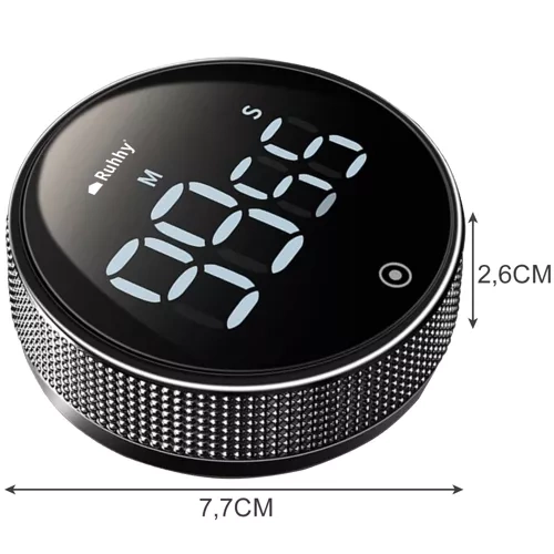 Ruhhy Digital Kitchen Timer, Black