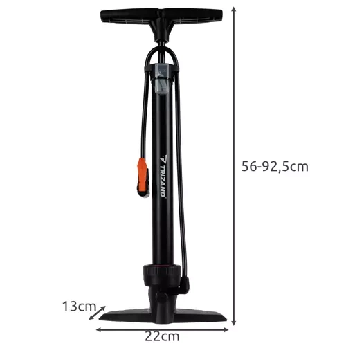 Grindinė pompa Trizand su manometru 16 bar / 230 PSI, juoda