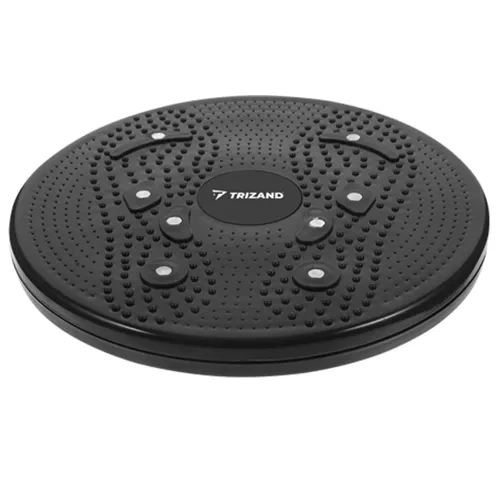 Trizand Twister Rotating Exercise Board with Massage Nubs and Magnets, Black