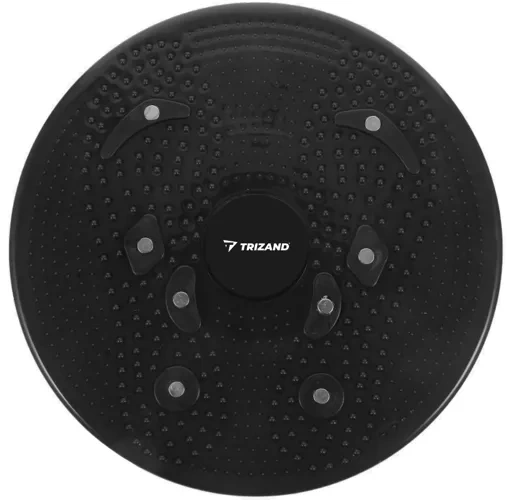 Trizand Twister Rotating Exercise Board with Massage Nubs and Magnets, Black