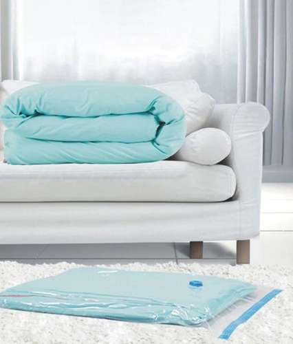 Ruhhy Vacuum Storage Bags Set, 15 Pcs, Transparent / Blue