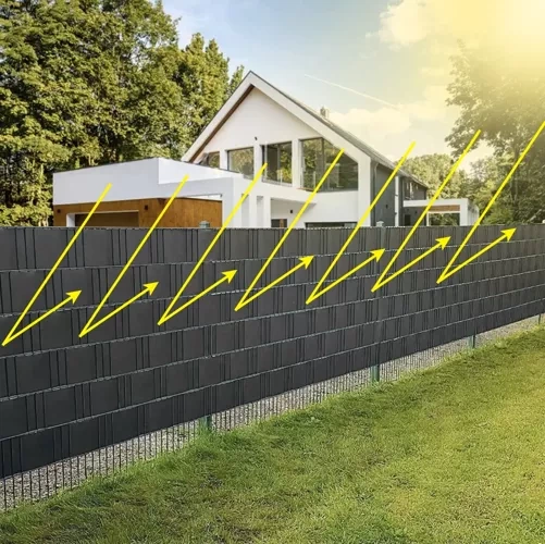 PVC privatumo juosta tvorai ir balkonui, 19cm x 35m, 450g/m², antracito