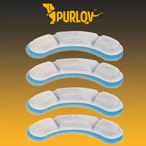 Purlov 23925 Pet Drinking Bowl Filter, 4 Pcs