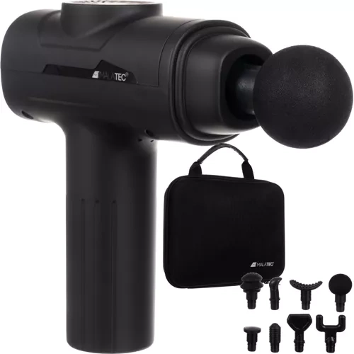 Malatec 00023642 Massage Gun with 8 Attachments, Black