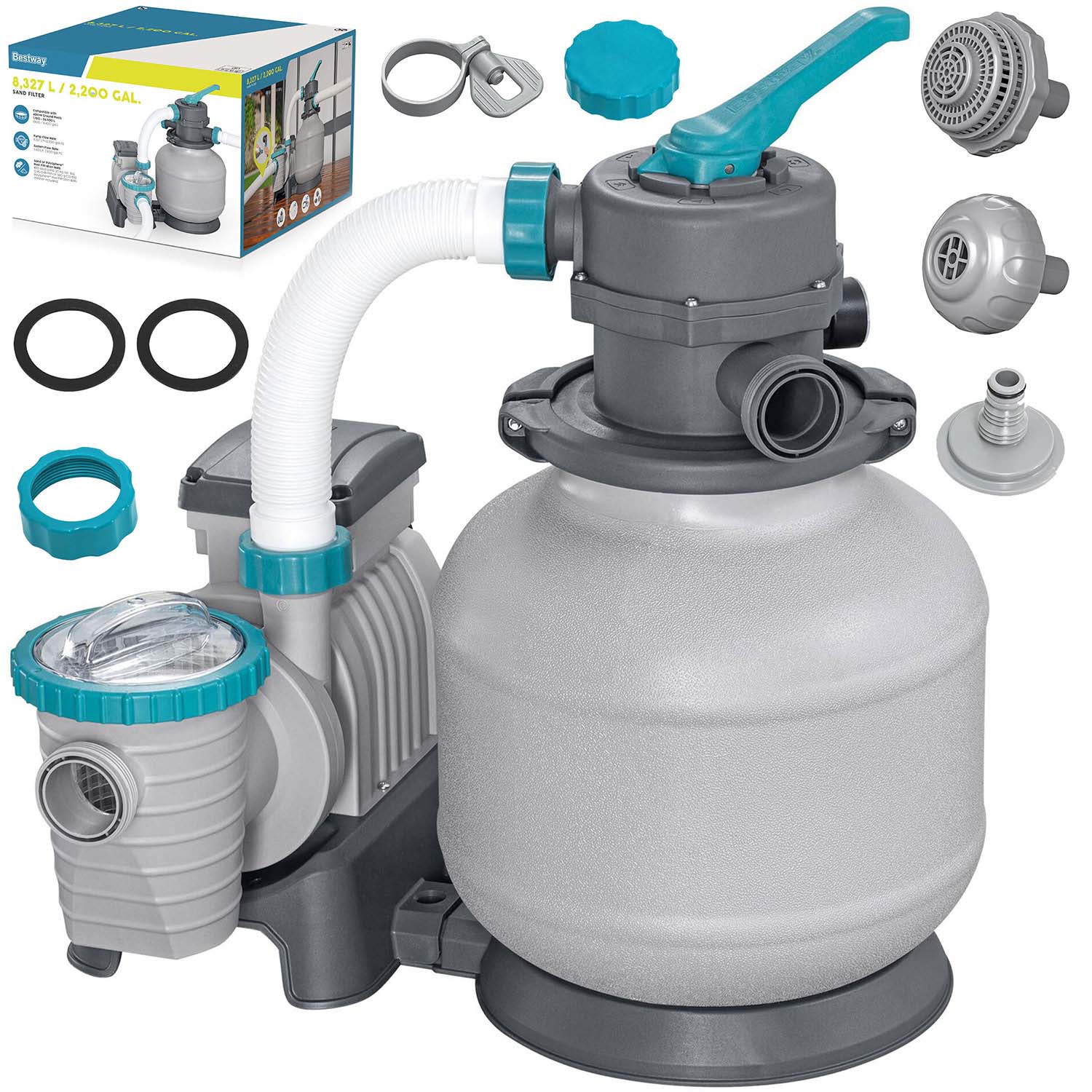Bestway 58499 smėlio filtravimo siurblys baseinui, 8327 l/h