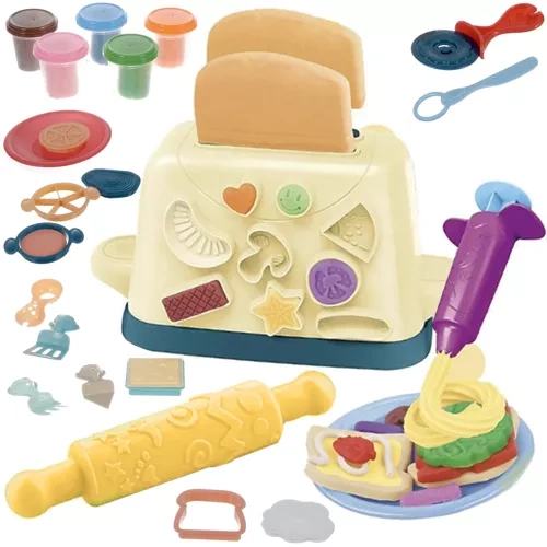 Creative Play Dough Set with Toaster and Pasta Maker Kruzzel 22561