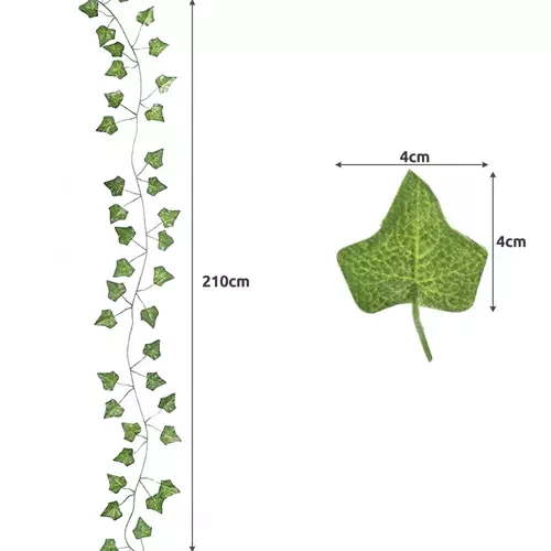 Gardlov Artificial Ivy - Garland 6.3m, Green