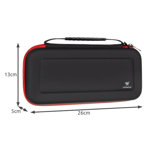 Dunmoon 19379 Protective Case for Portable Console, Black/Red