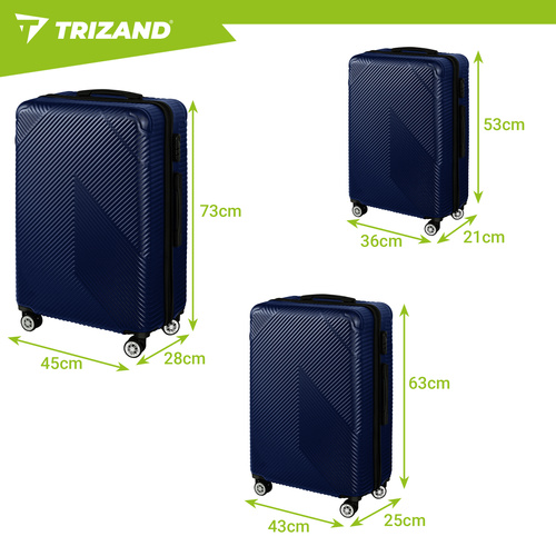 Trizand 00026664 3-in-1 lagaminų komplektas, tamsiai mėlynas