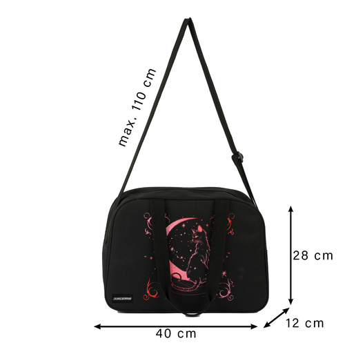 Kruzzel 26516 School / Sports Bag, 13L, Black / Pink