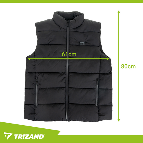Trizand 26542 USB Heated Vest with 11 Heating Zones, XL