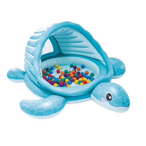 Pripučiamas vaikiškas baseinas su stogeliu Intex 48677NP Turtle Playland