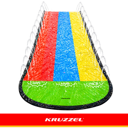 Kruzzel triguba vandens čiuožykla su fontanu, 480 cm