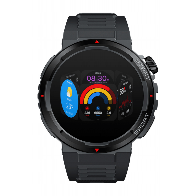 Išmanusis laikrodis Zeblaze Ares 3 Plus 1.43" AMOLED, juodas