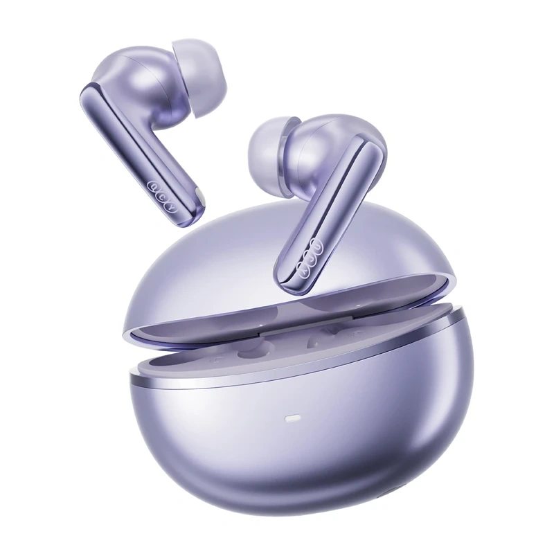 Belaidės ausinės QCY MeloBuds N70 Lite HT18 ANC, violetinės