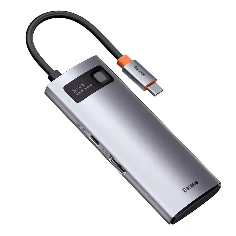 Baseus 5-in-1 USB-C šakotuvas (3x USB 3.0, HDMI, USB-C PD) 74568