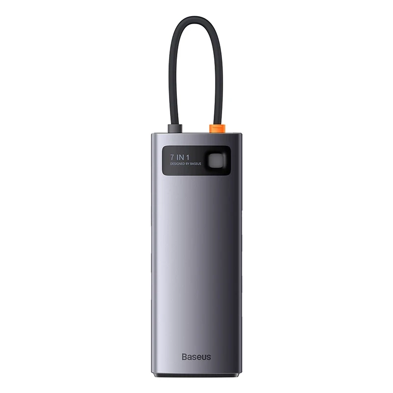 Baseus Metal Gleam Series 7-in-1 USB-C šakotuvas (3x USB 3.0, HDMI, PD, VGA, RJ45)