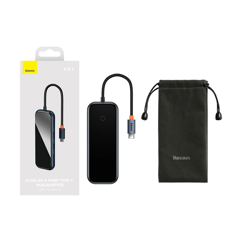 Baseus Hub Adapter 4w1 USB-C na 4xUSB 3.0 (Dark Grey)