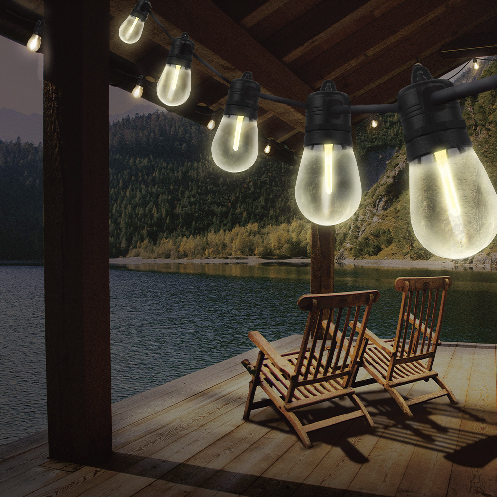 Forever Light SUNARI FLS-60 LED Solar Garland 7.5m 10 Bulbs IP44