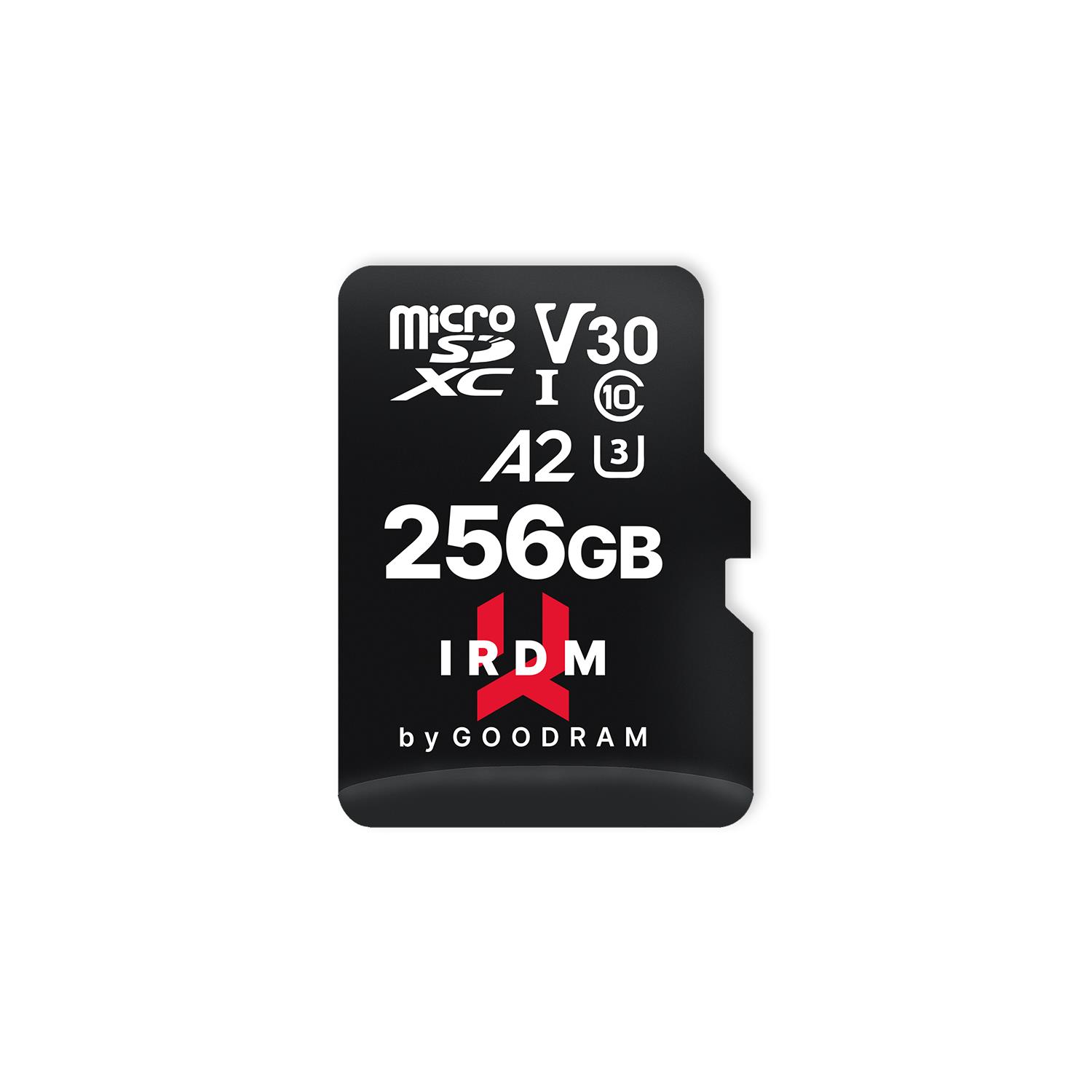 Atminties kortelė GoodRam IRDM 256GB microSD UHS-I U3 V30 su adapteriu