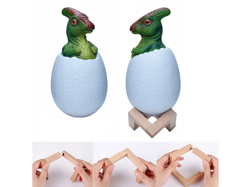 Dinozauro kiaušinio formos RGB LED naktinė lemputė vaikams