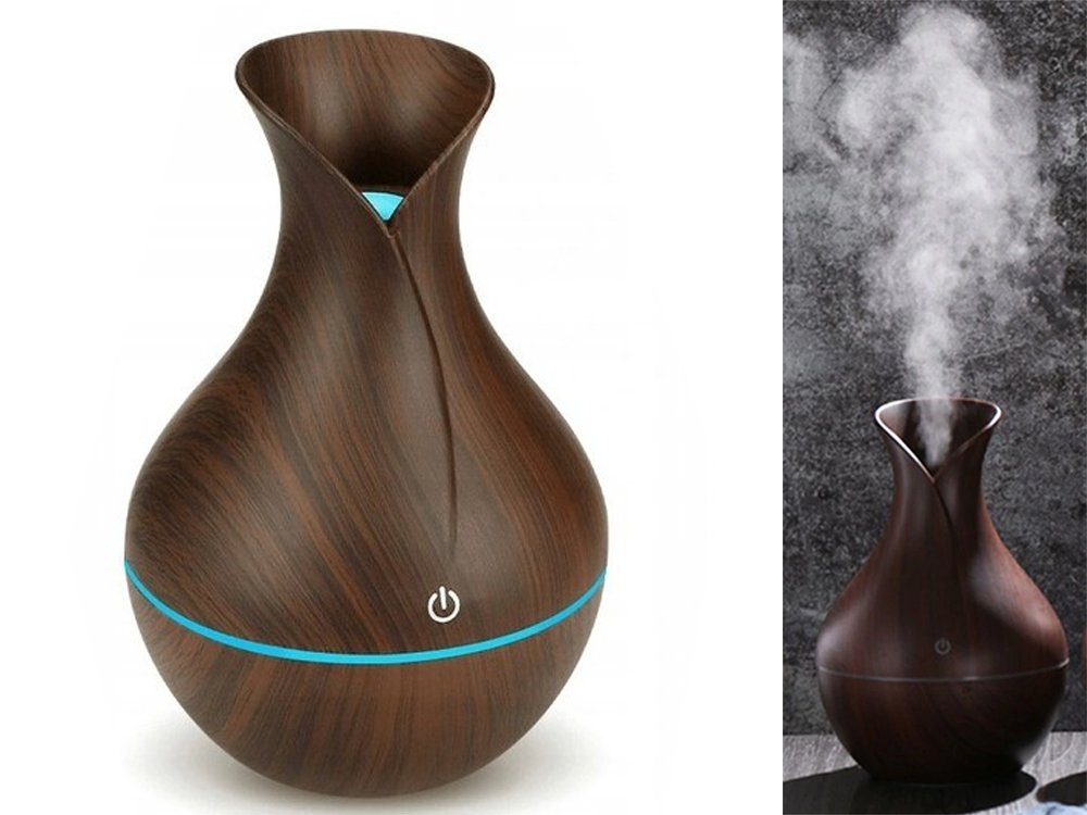 Air Humidifier and Aroma Diffuser, 200 ml, Dark Brown
