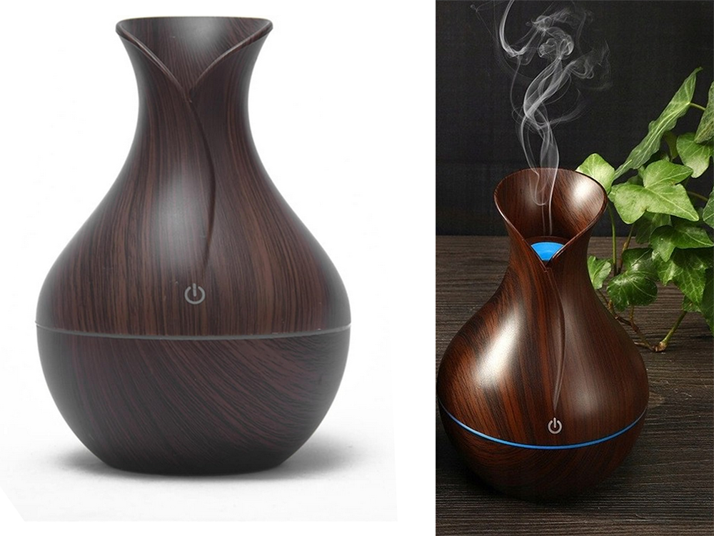 Air Humidifier and Aroma Diffuser, 200 ml, Dark Brown