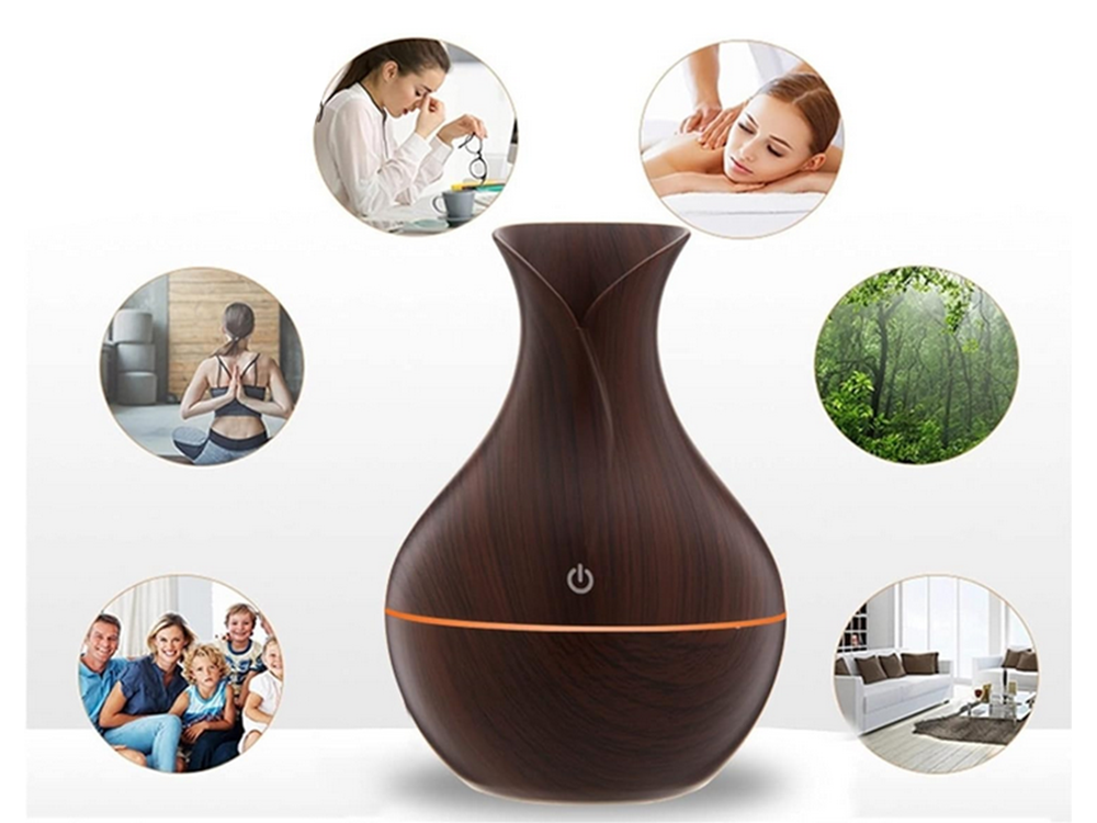 Air Humidifier and Aroma Diffuser, 200 ml, Dark Brown
