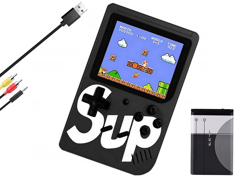 Mini Console Portable, Retro Games, 400 Games, 3.0\", TV Connection, Black