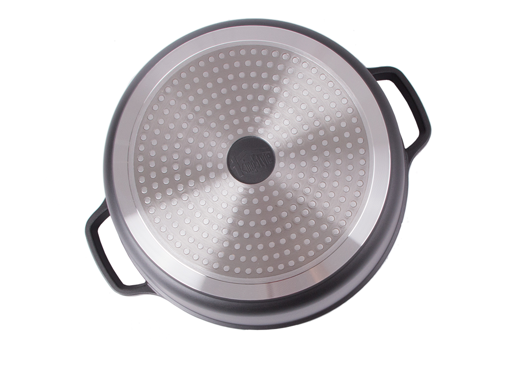 Casserole Roasting Pot with Lid 7L, Non-Stick, Induction & Gas, Black