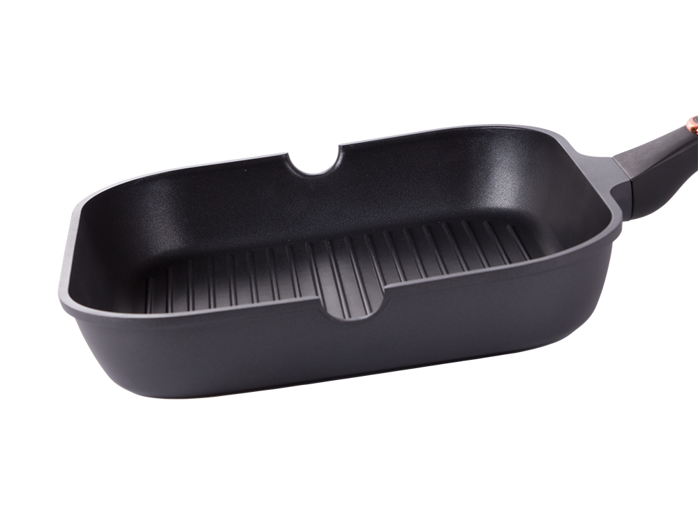 Non-Stick Grill Pan for Induction and Gas, 28cm, Black