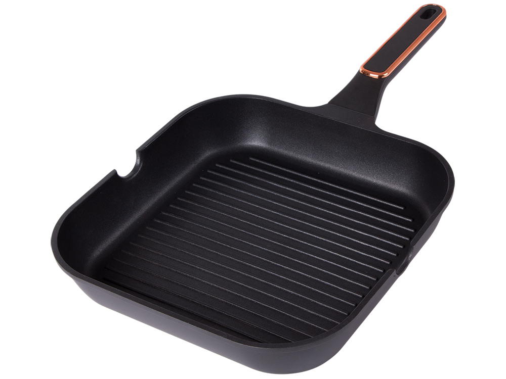 Non-Stick Grill Pan for Induction and Gas, 28cm, Black