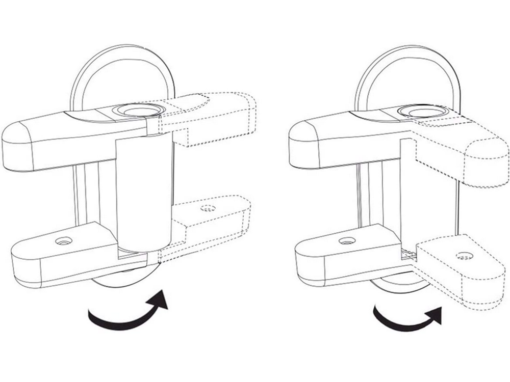 Security Lock for Window Door Handle, 2 Pieces