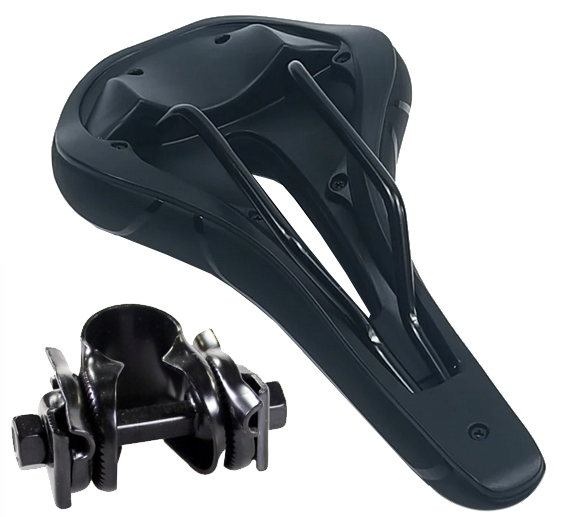 Sports Bicycle Saddle, Soft, 15x28 cm, Black