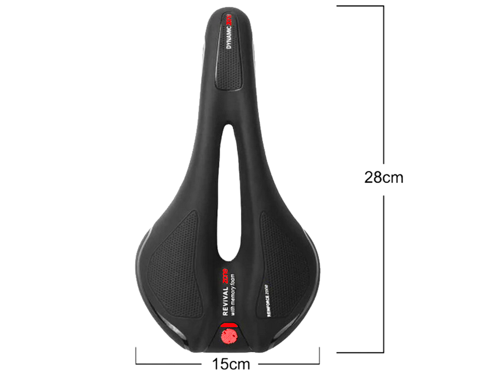 Sports Bicycle Saddle, Soft, 15x28 cm, Black
