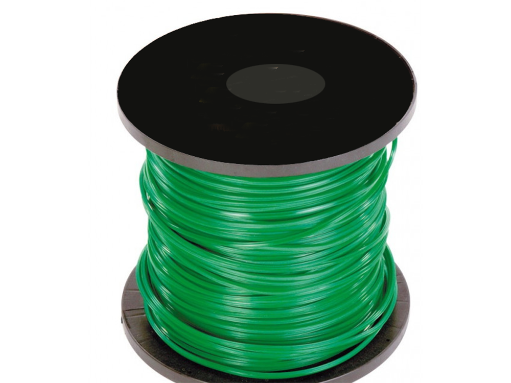 Reinforced Trimmer Line with Wire, Square, 2.4mm, 100m